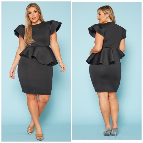COPY - Plus size peplum dress - Picture 1 of 1